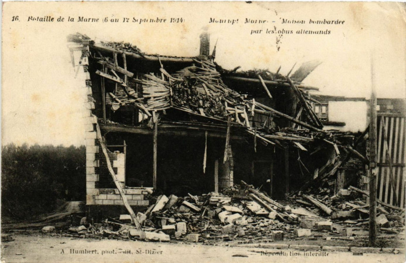 Carte postale ancienne Bataille de la Marne - Maurupt