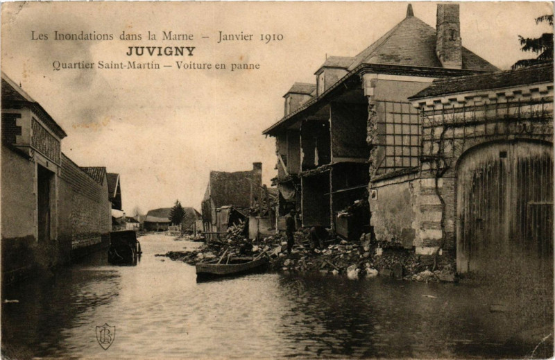 Carte postale ancienne Juvigny - Quartier Saint-Martin à Juvigny