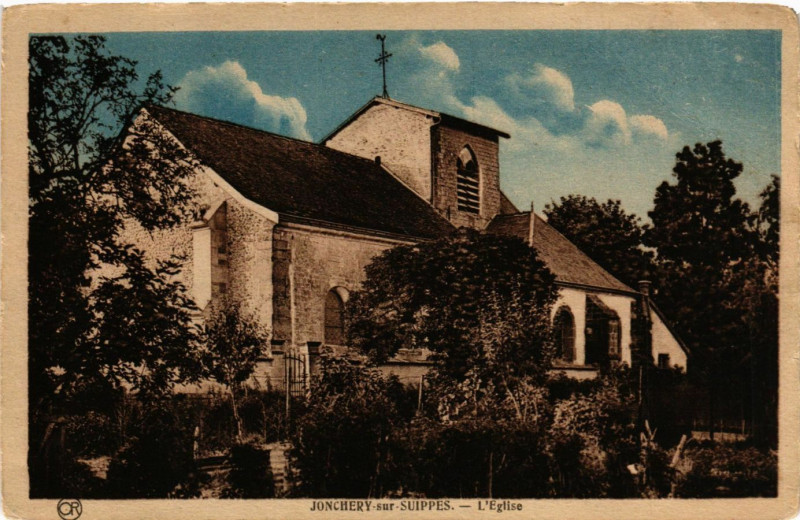 Carte postale ancienne Jonchery sur Suippes - L'Eglise à Suippes