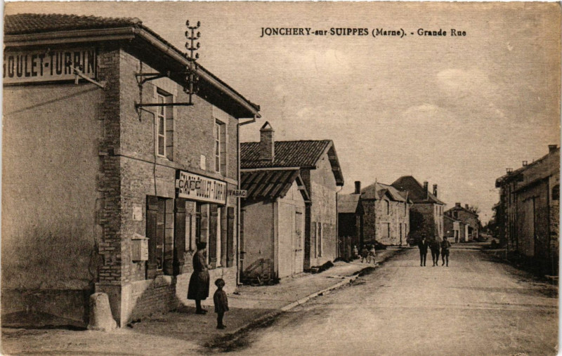 Carte postale ancienne Jonchery sur Suippes - Grande Rue à Suippes