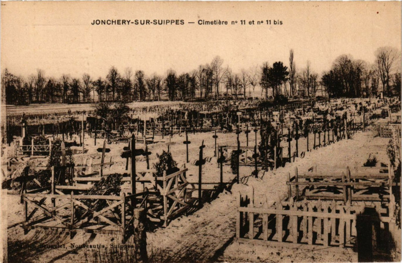 Carte postale ancienne Jonchery sur Suippes - Cimetiere à Suippes