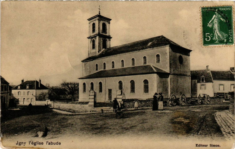 Carte postale ancienne Jgny l'Eglise l'abude