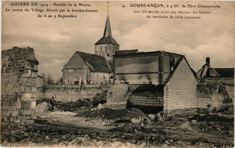 Carte postale ancienne Gourgancon de Fere-Champenoise à Gourgançon