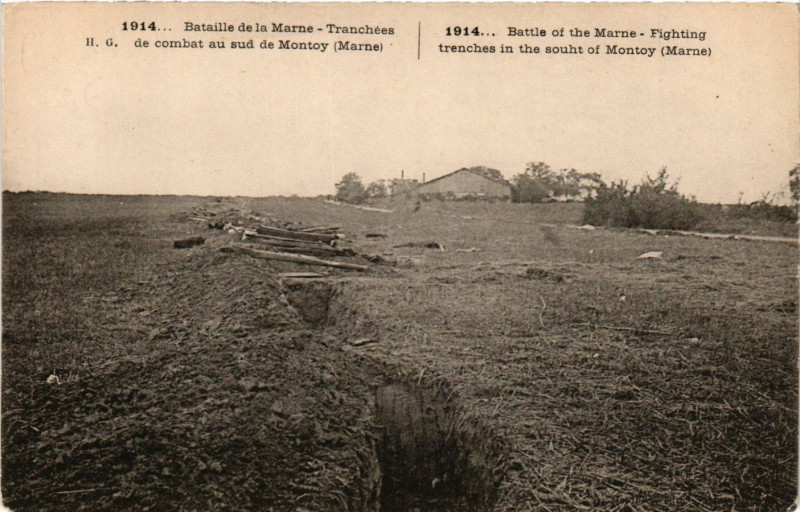 Carte postale ancienne Bataille de la Marne