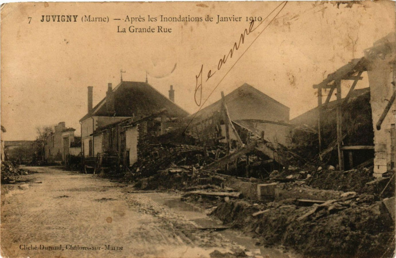 Carte postale ancienne Juvigny -la-Grande Rue à Juvigny