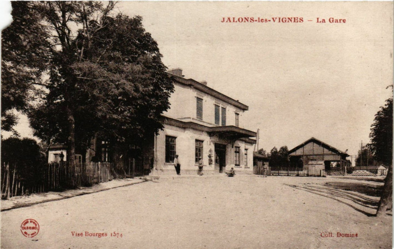 Carte postale ancienne Jalons-les-Vignes - La Gare à Jâlons