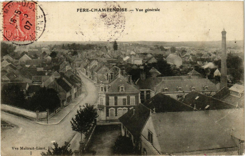 Carte postale ancienne Fere-Champenoise - Vue générale à Fère-Champenoise