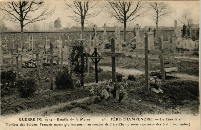 Carte postale ancienne Fere-Champenoise - Le Cimetiere à Fère-Champenoise