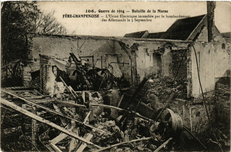 Carte postale ancienne Fere-Champenoise - L'Usine Electrique à Fère-Champenoise