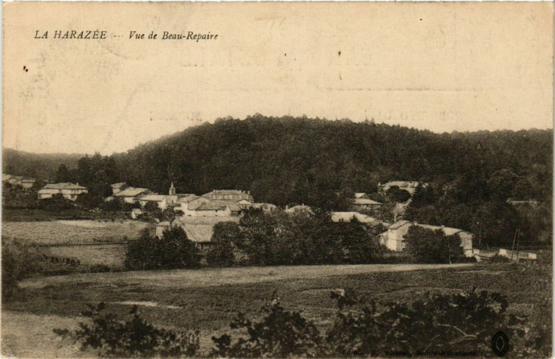 Carte postale ancienne La Harazee - Vue de Beau-Repaire