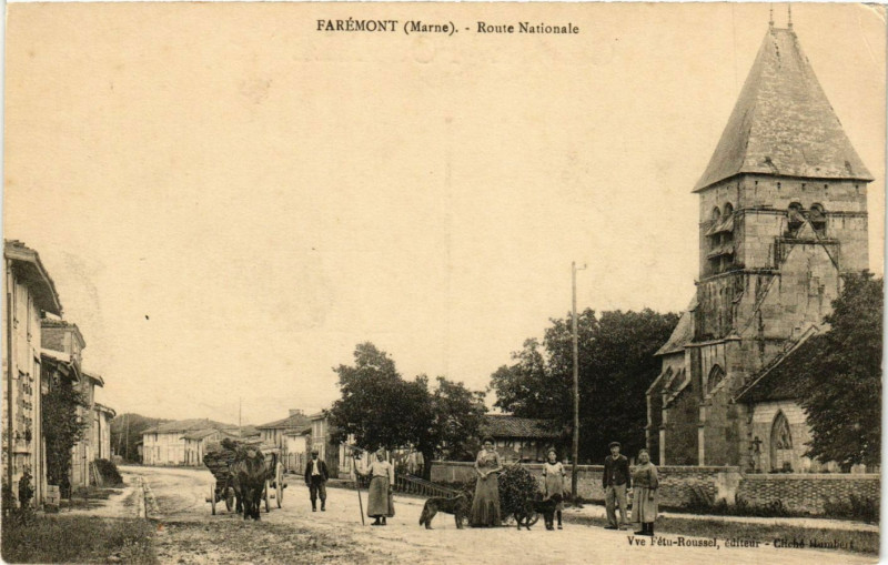 Carte postale ancienne Faremont - Route Nationale