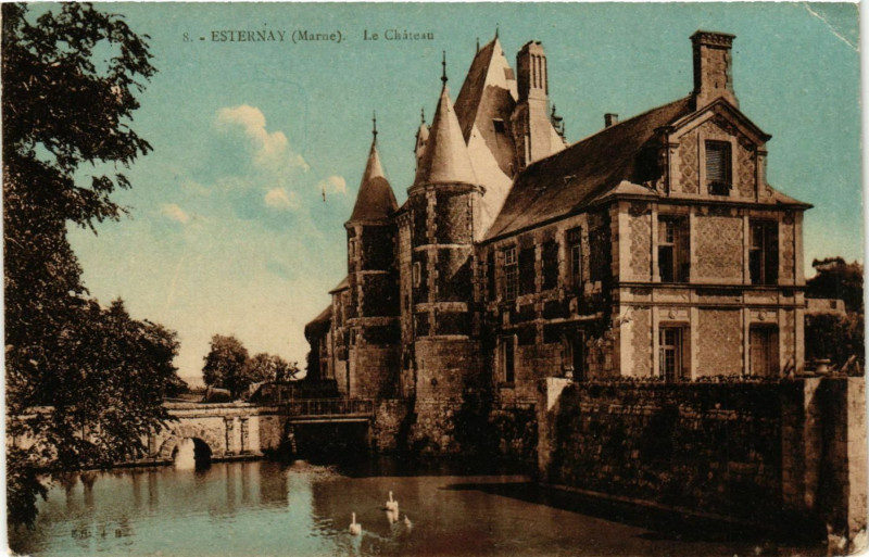 Carte postale ancienne Esternay - Le Chateau à Esternay
