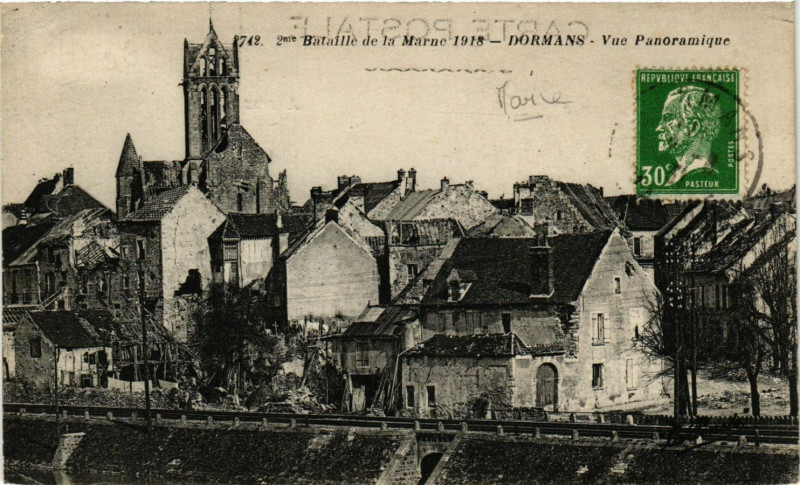 Carte postale ancienne Dormans - Vue panoramique à Dormans