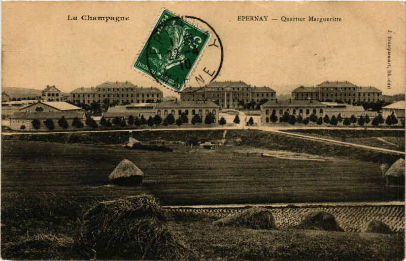 Carte postale ancienne Epernay - Quartier Margueritte à Épernay