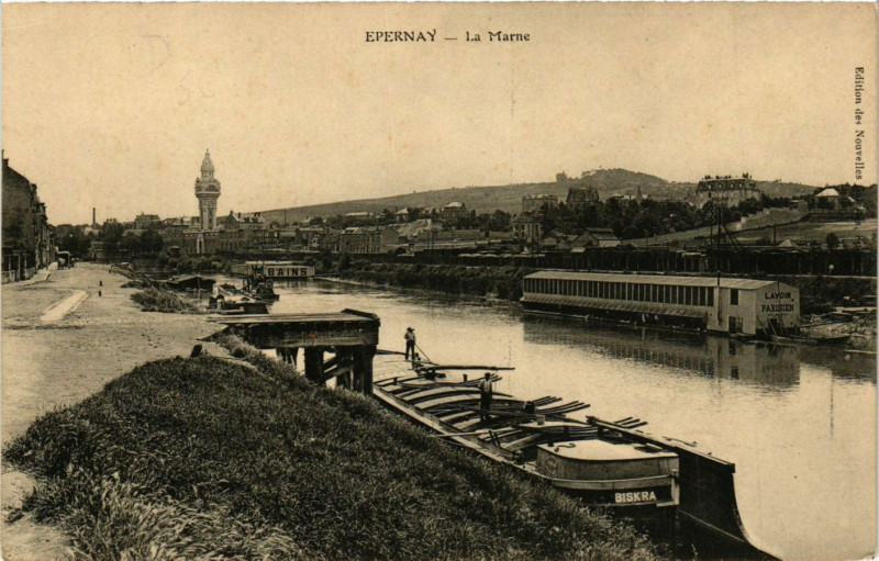 Carte postale ancienne Epernay - La Marne à Épernay