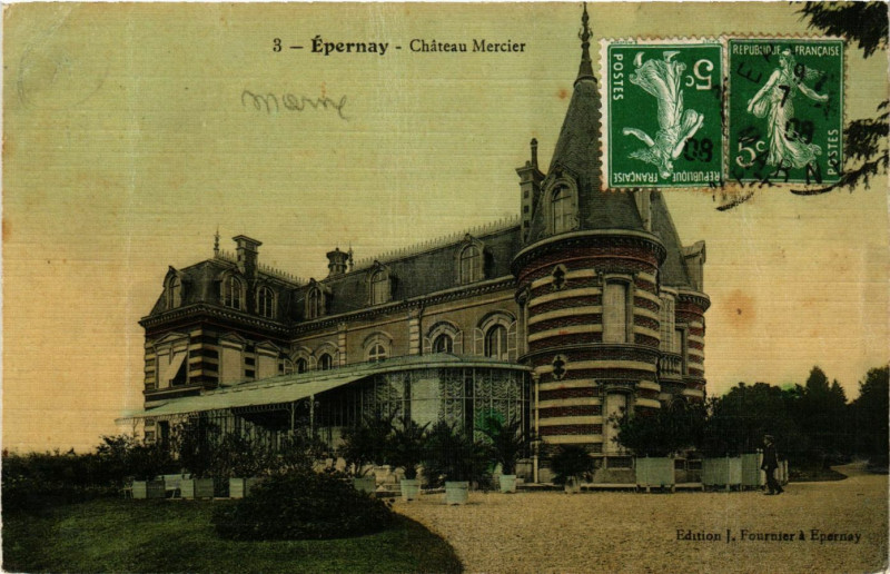 Carte postale ancienne Epernay - Chateau Mercier à Épernay
