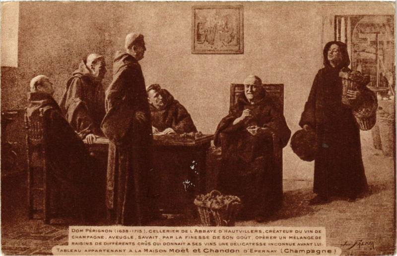 Carte postale ancienne Tableau appartenant a la Maison Moet et Chandon d'Epernay