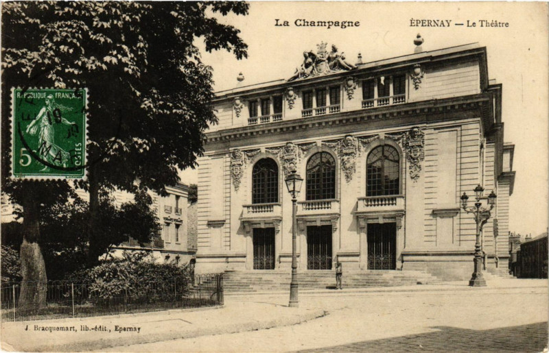 Carte postale ancienne Epernay - Le Théatre à Épernay
