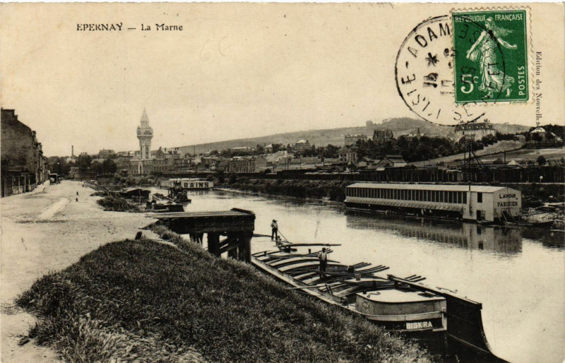 Carte postale ancienne Epernay - La Marne à Épernay