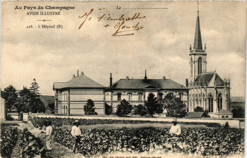 Carte postale ancienne Avize Illustré - L'Hopital à Avize