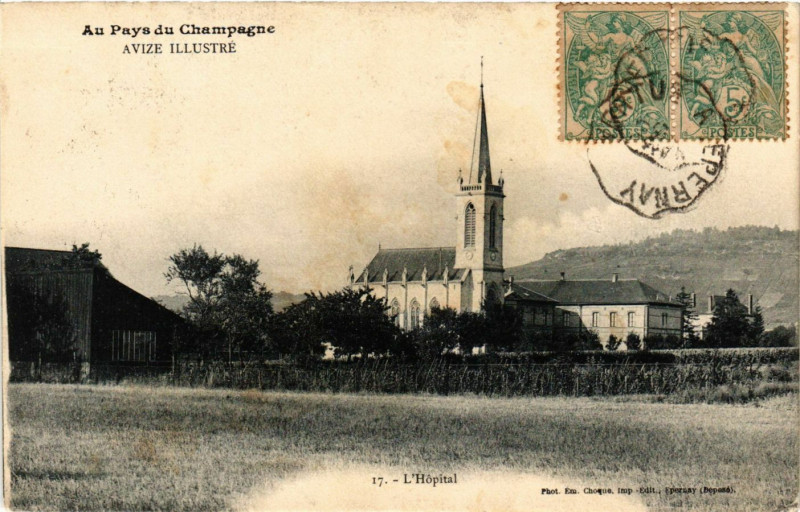 Carte postale ancienne Avize - L'Hopital à Avize