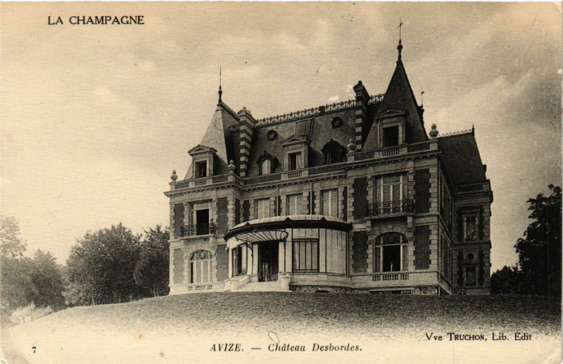 Carte postale ancienne Avize - Chateau Desbordes à Avize