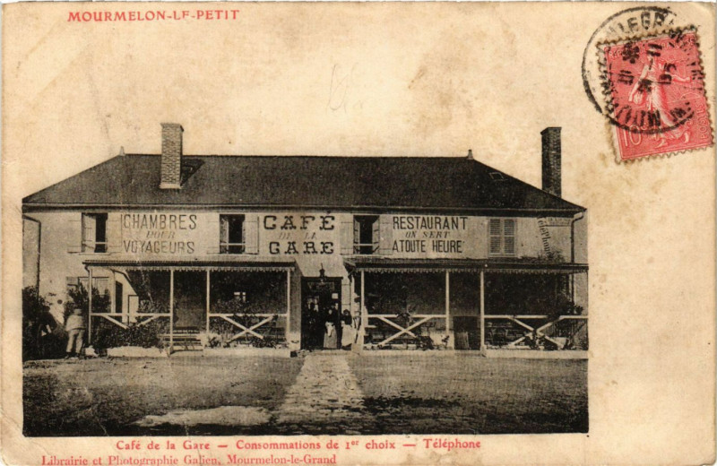 Carte postale ancienne Café de la Gare