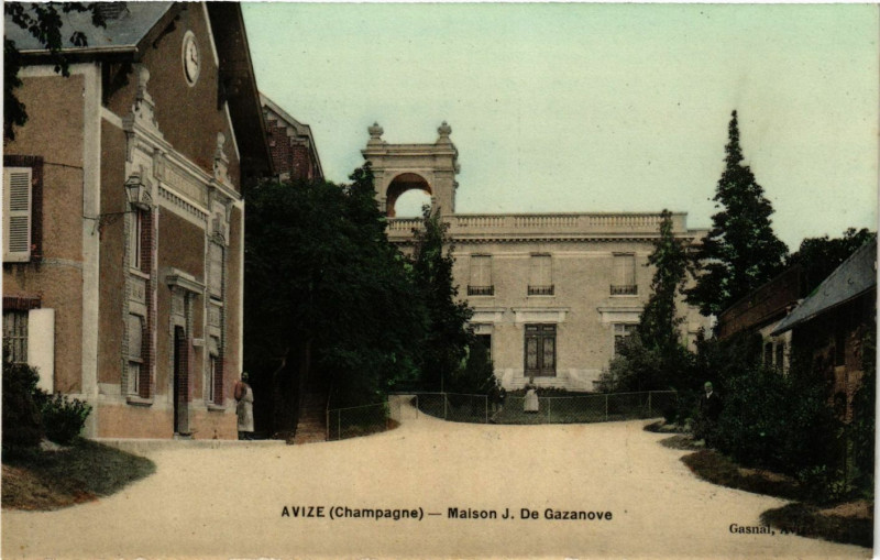 Carte postale ancienne Avize - Maison J. De Gazanove à Avize