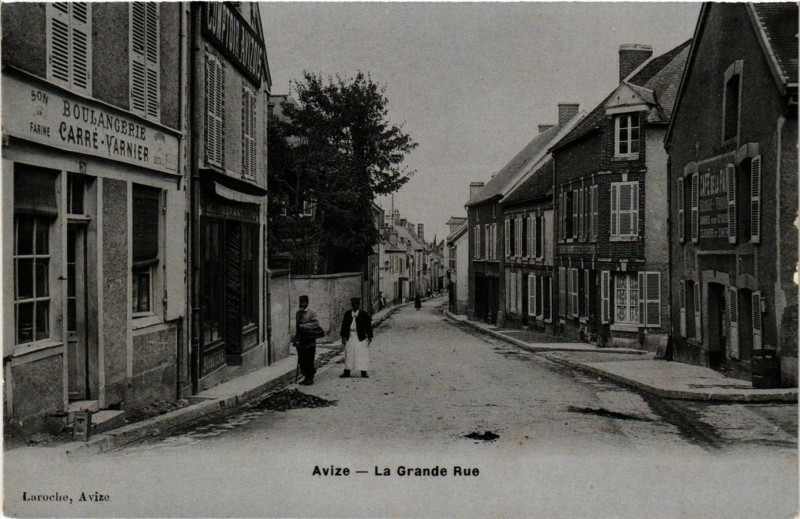 Carte postale ancienne Avize -la-Grande Rue à Avize