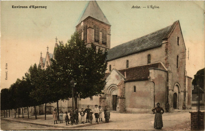 Carte postale ancienne Avize - L'Eglise à Avize