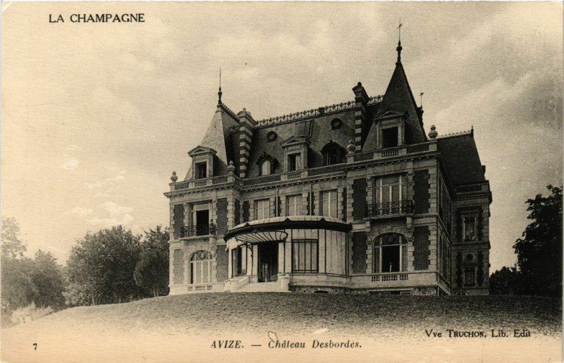 Carte postale ancienne Avize - Chateau Desbordes à Avize