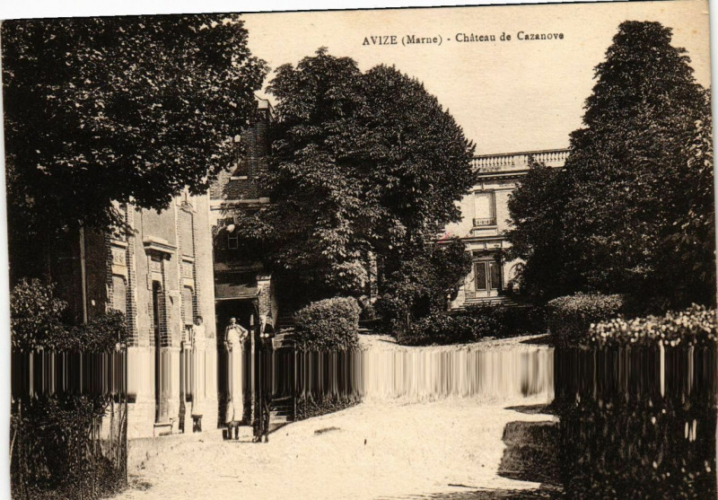 Carte postale ancienne Avize - Chateau de Cazanove à Avize