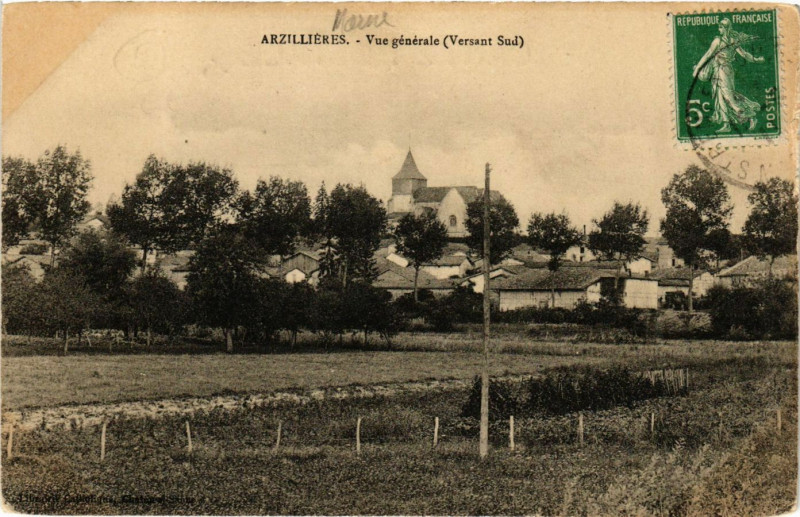 Carte postale ancienne Arzillieres - Vue générale