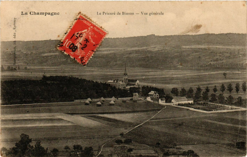 Carte postale ancienne La Champagne - Le Prieure de Binson