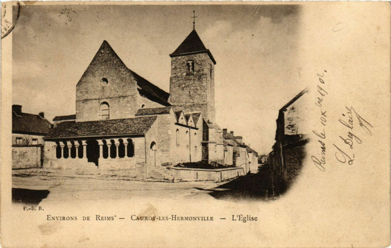 Carte postale ancienne Env. de Reims - L'Eglise à Reims