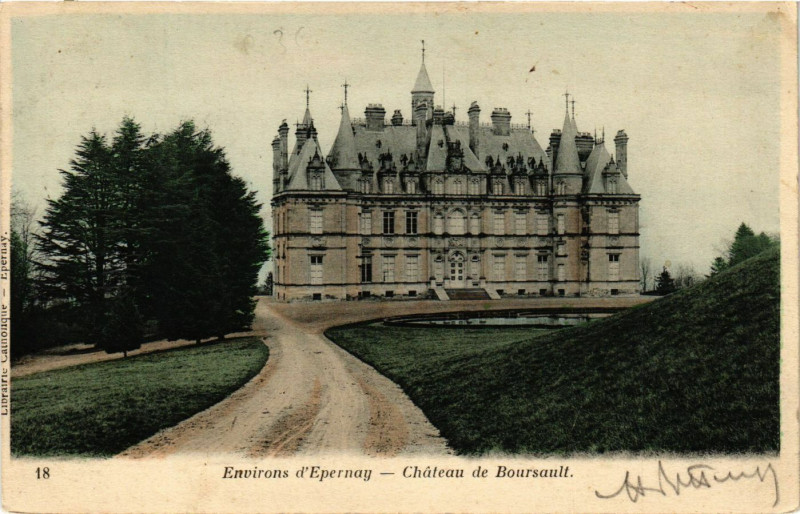 Carte postale ancienne Env. d'Epernay - Chateau de Boursault à Boursault