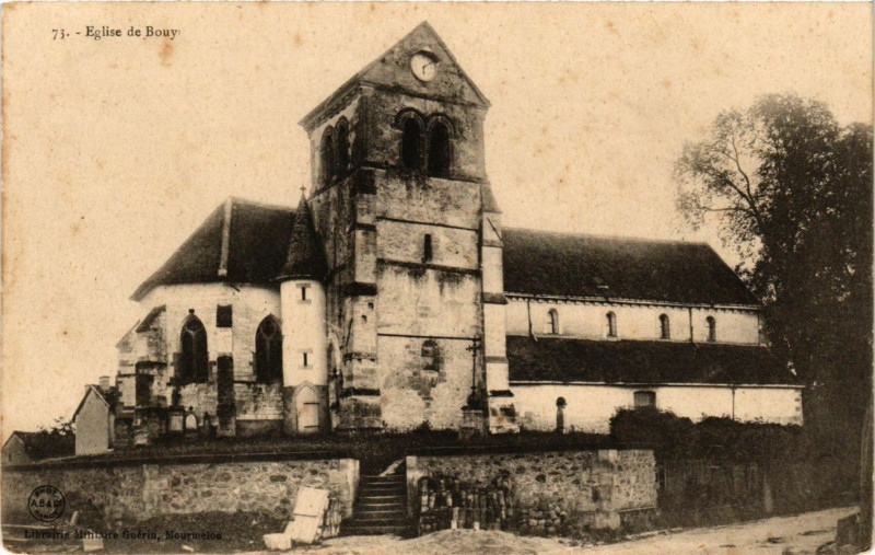 Carte postale ancienne Eglise de Bouy à Bouy