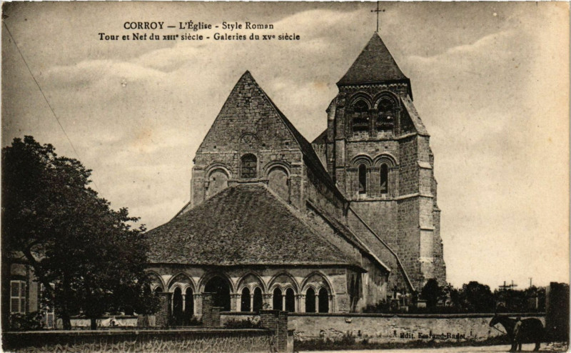 Carte postale ancienne Corroy - L'Eglise à Corroy