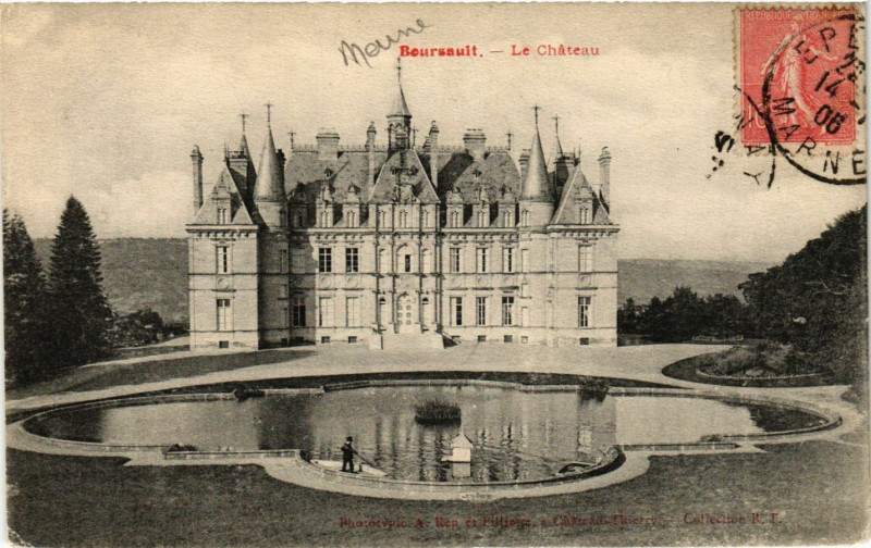 Carte postale ancienne Boursault - Le Chateau à Boursault