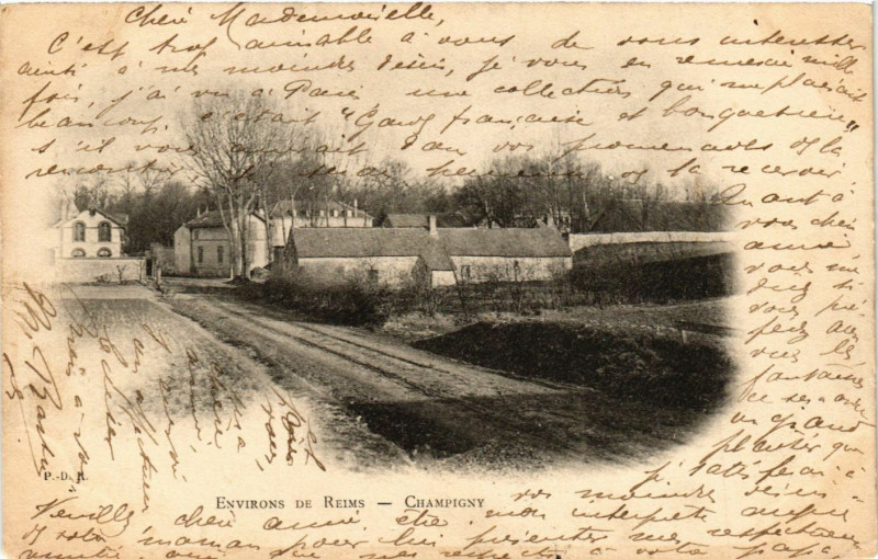 Carte postale ancienne Env. de Reims - Champigny à Reims