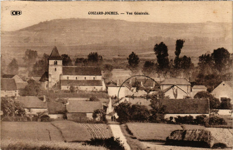 Carte postale ancienne Coizard-Joches - Vue générale à Coizard-Joches