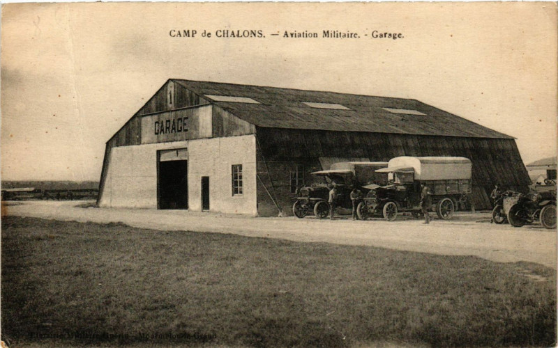 Carte postale ancienne Camp de Chalons - Aviation Militaire