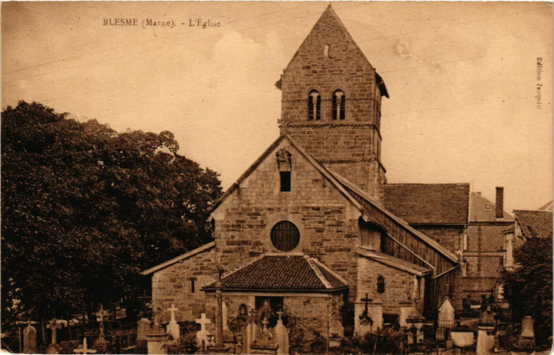 Carte postale ancienne Blesme - L'Eglise à Blesme