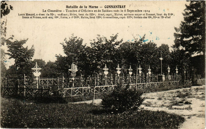 Carte postale ancienne Bataille de la Marne - Connantray