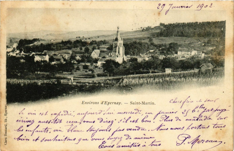 Carte postale ancienne Env. d'Epernay-St Martin