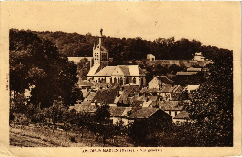Carte postale ancienne Ablois-Saint-Martin Vue générale
