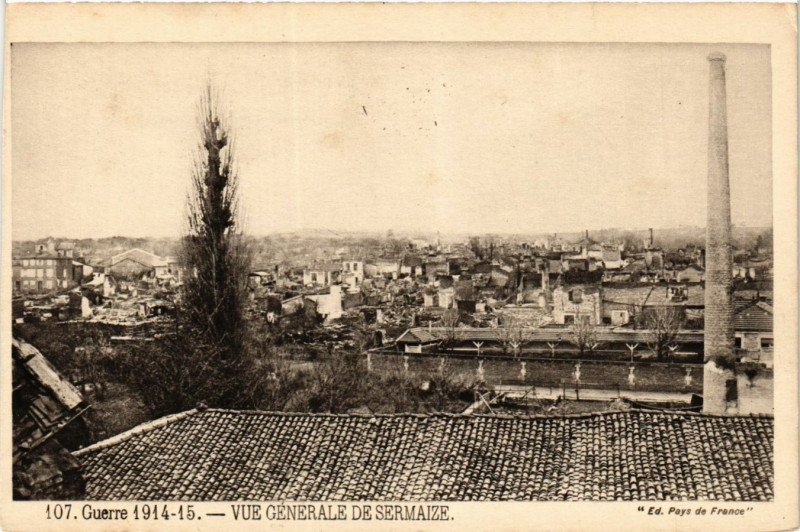 Carte postale ancienne Vue générale de Sermaize
