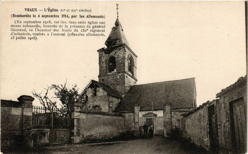 Carte postale ancienne Vraux-L'Eglise à Vraux