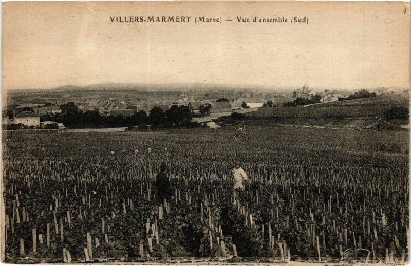 Carte postale ancienne Villers-Marmery Vue d'ensemble à Villers-Marmery