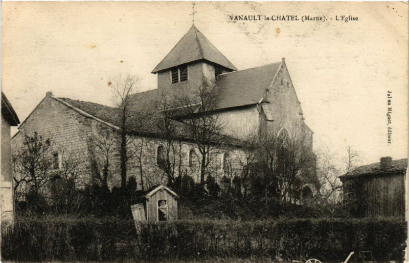 Carte postale ancienne Vanault le Chatel L'Eglise